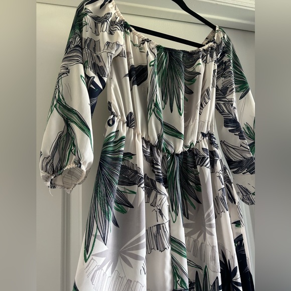 Long dress palms blue and green - Picture 2 of 5